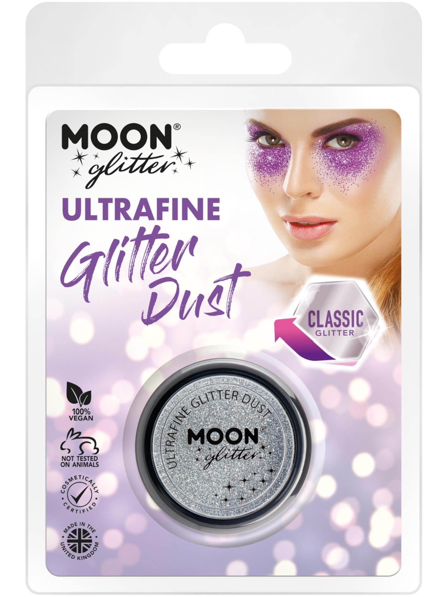 Moon Glitter Classic Ultrafine Glitter Dust,Silver