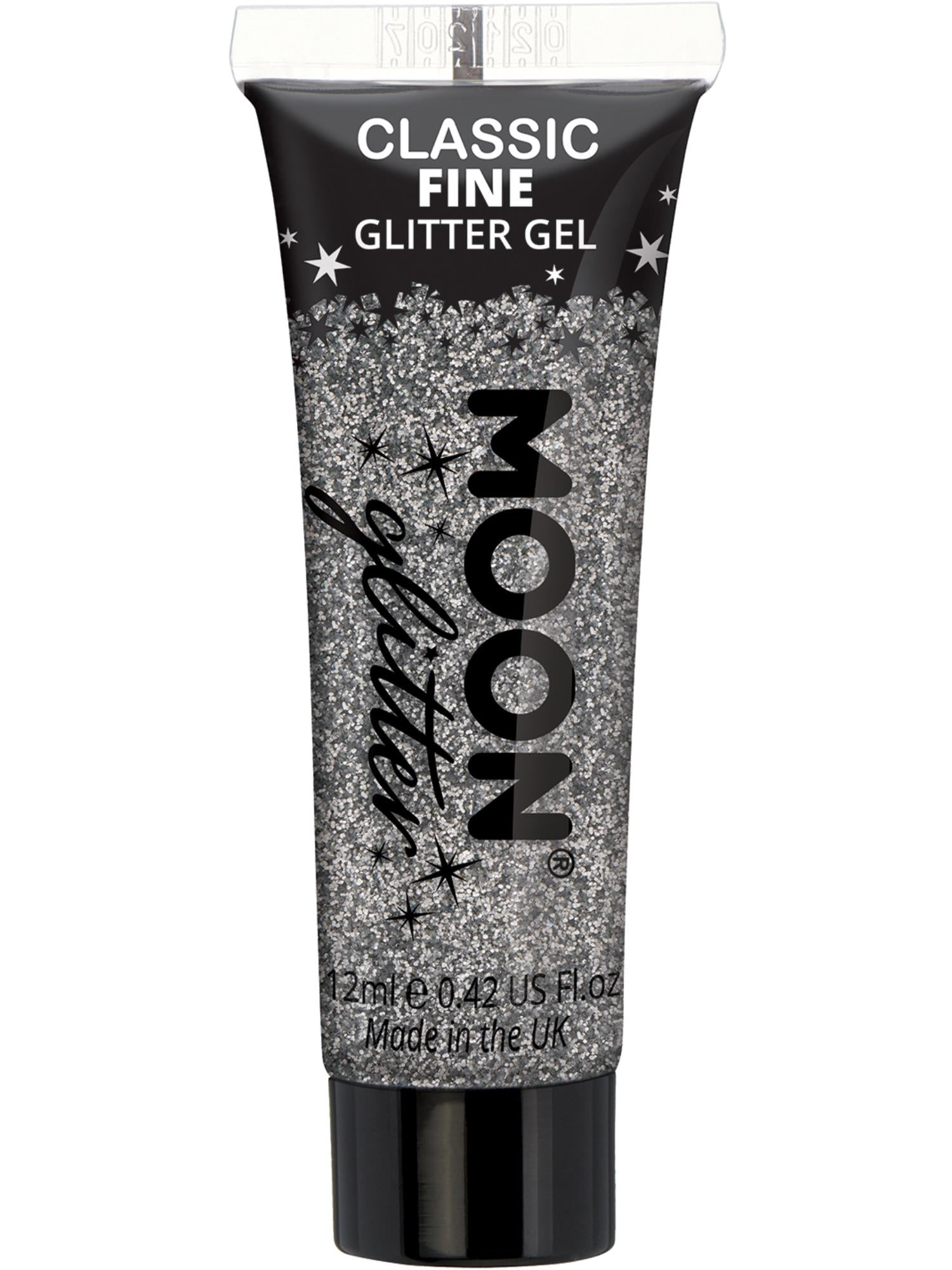 Moon Glitter Classic Fine Glitter Gel, Silver