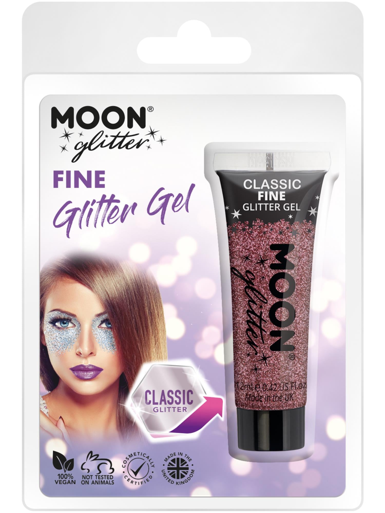 Moon Glitter Classic Fine Glitter Gel, Pink