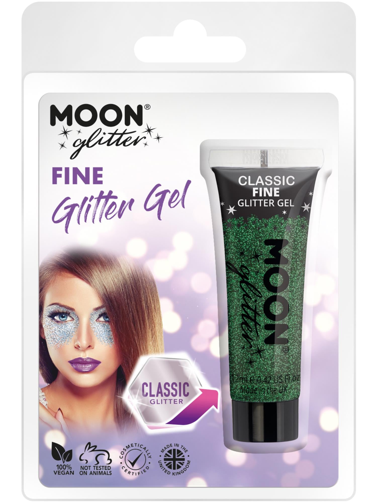 Moon Glitter Classic Fine Glitter Gel, Green