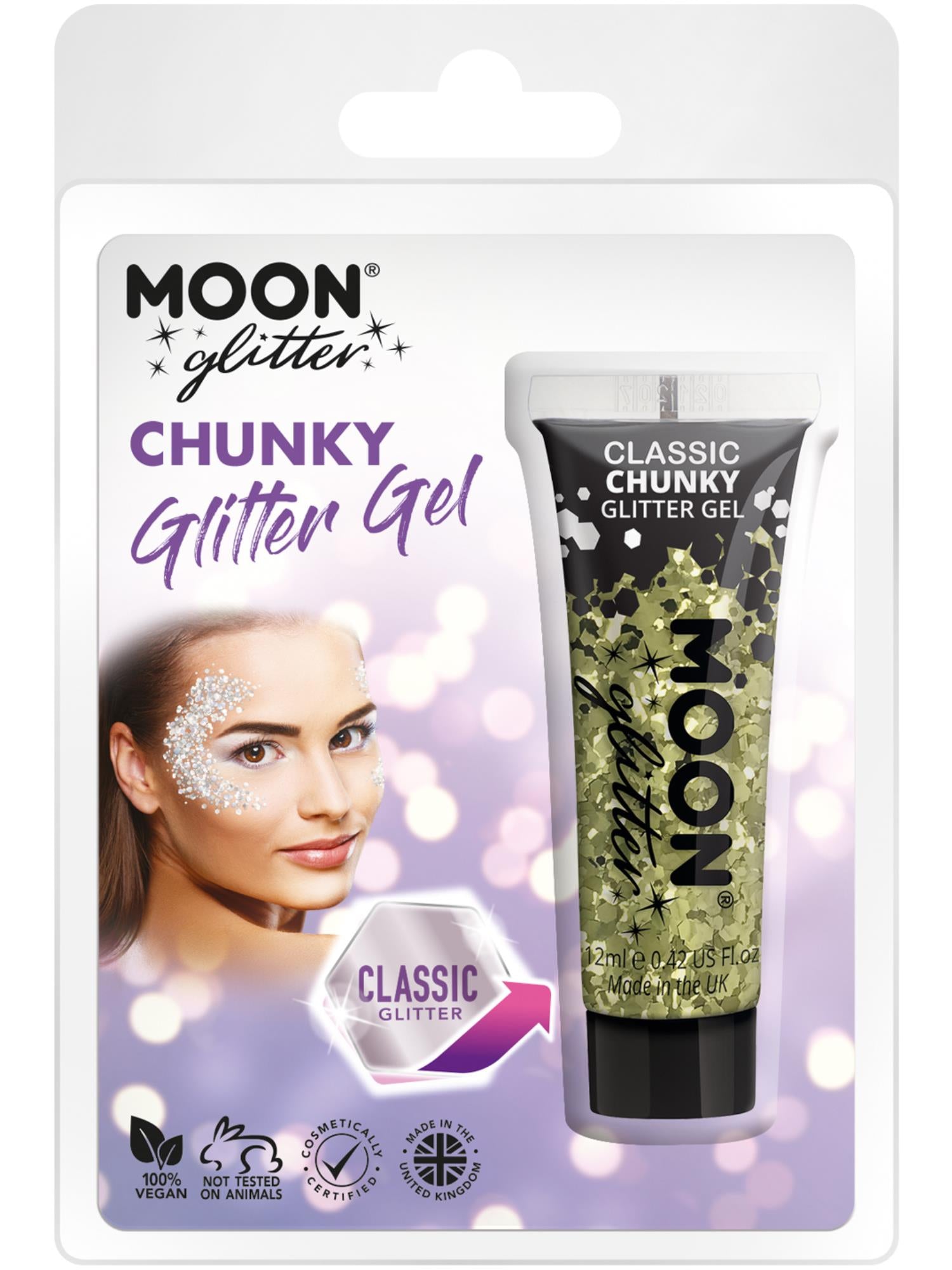 Moon Glitter Classic Chunky Glitter Gel, Gold