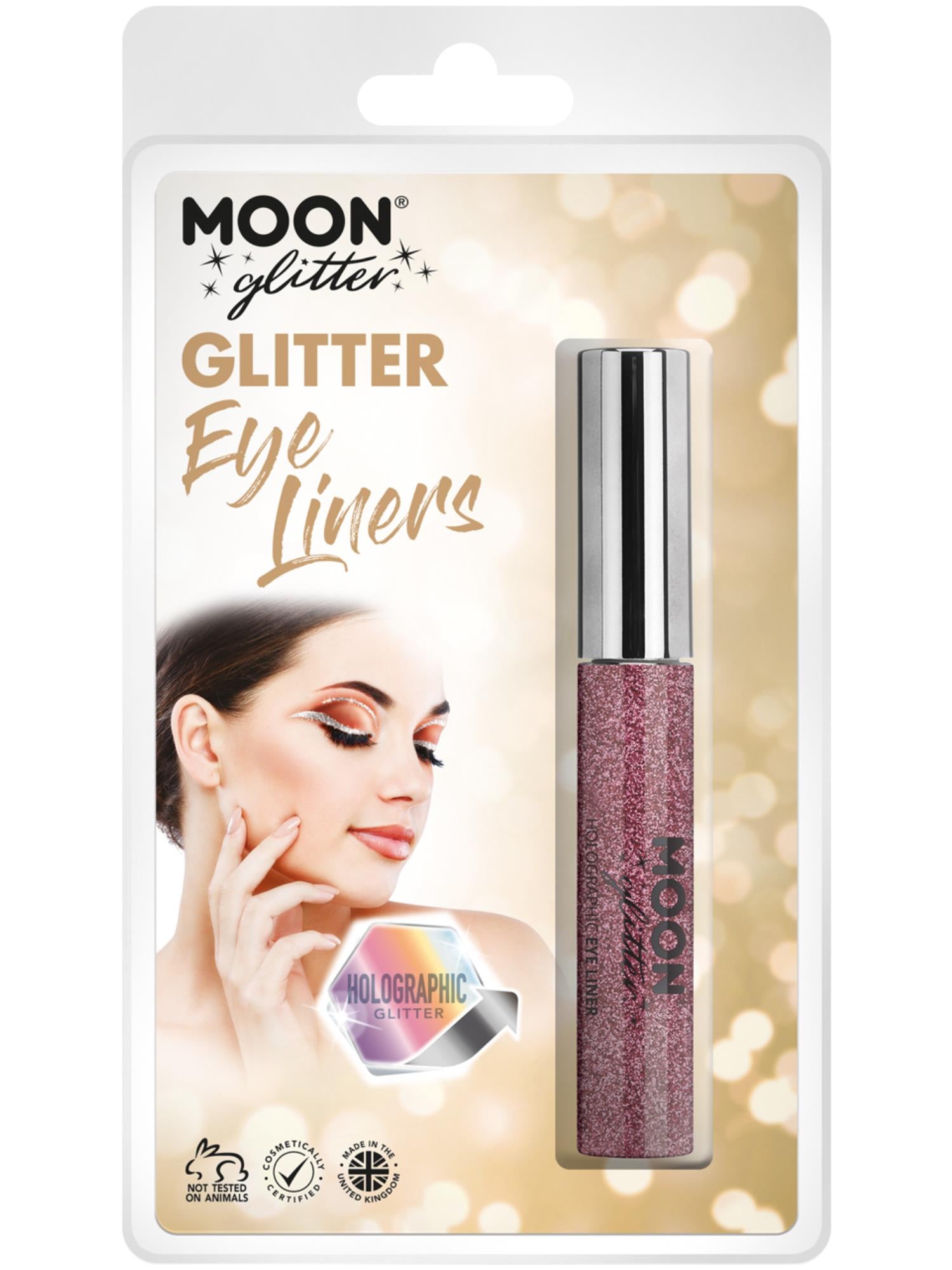 Moon Glitter Holographic Glitter Eye Liner, Pink