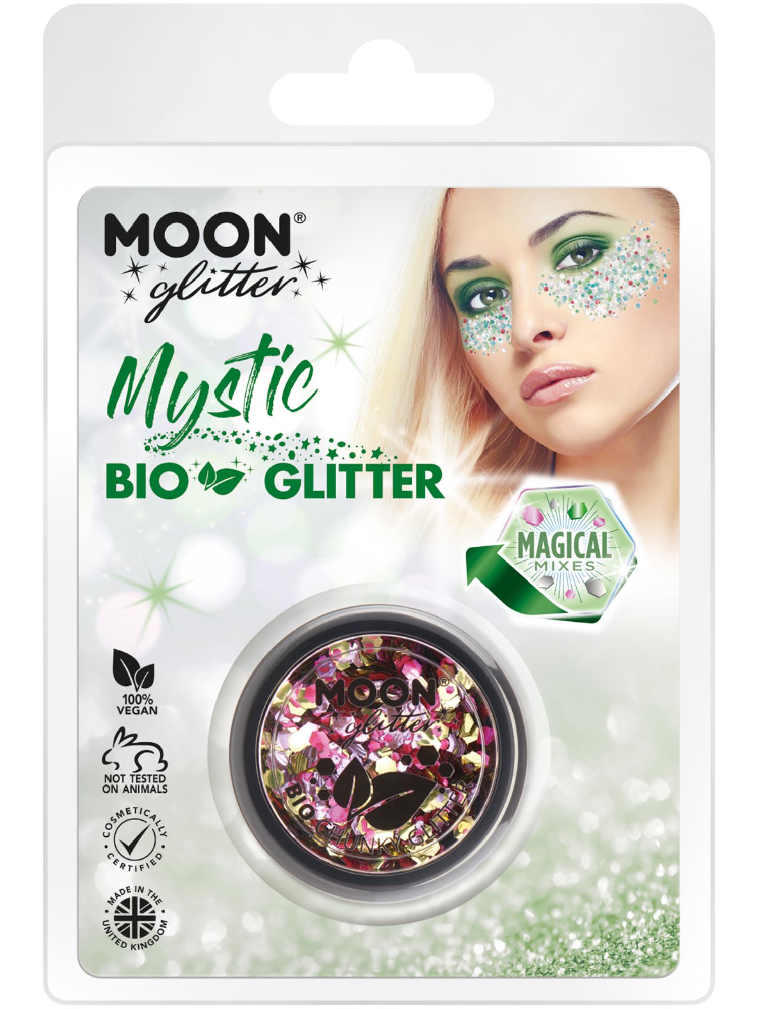 Moon Glitter Mystic Bio Chunky Glitter, Clamshell