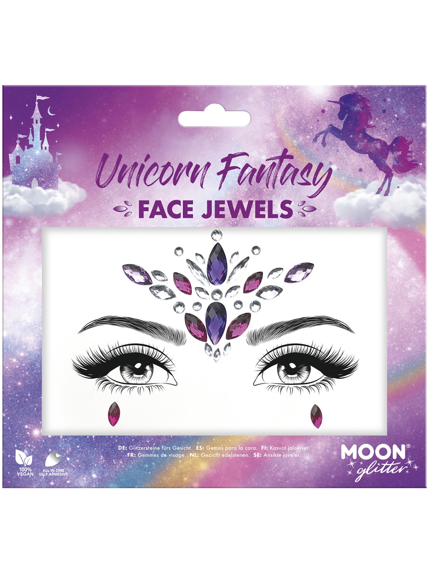Moon Glitter Face Jewels, Unicorn Fantasy