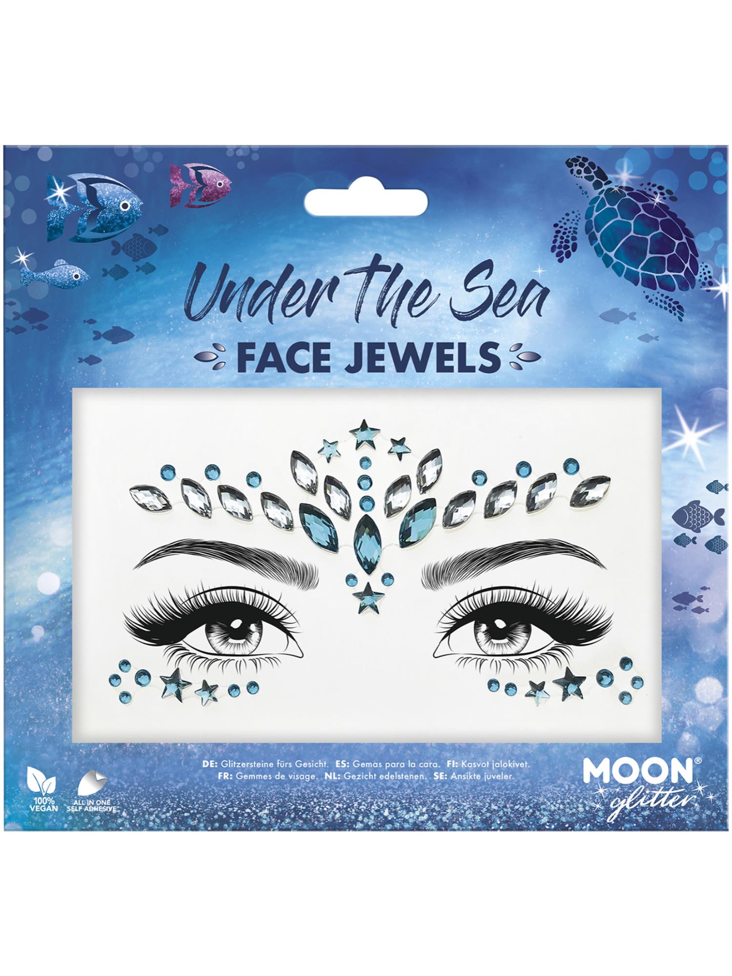 Moon Glitter Face Jewels, Under The Sea