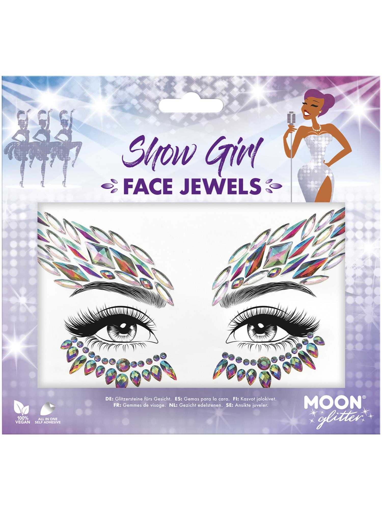 Moon Glitter Face Jewels, Show Girl