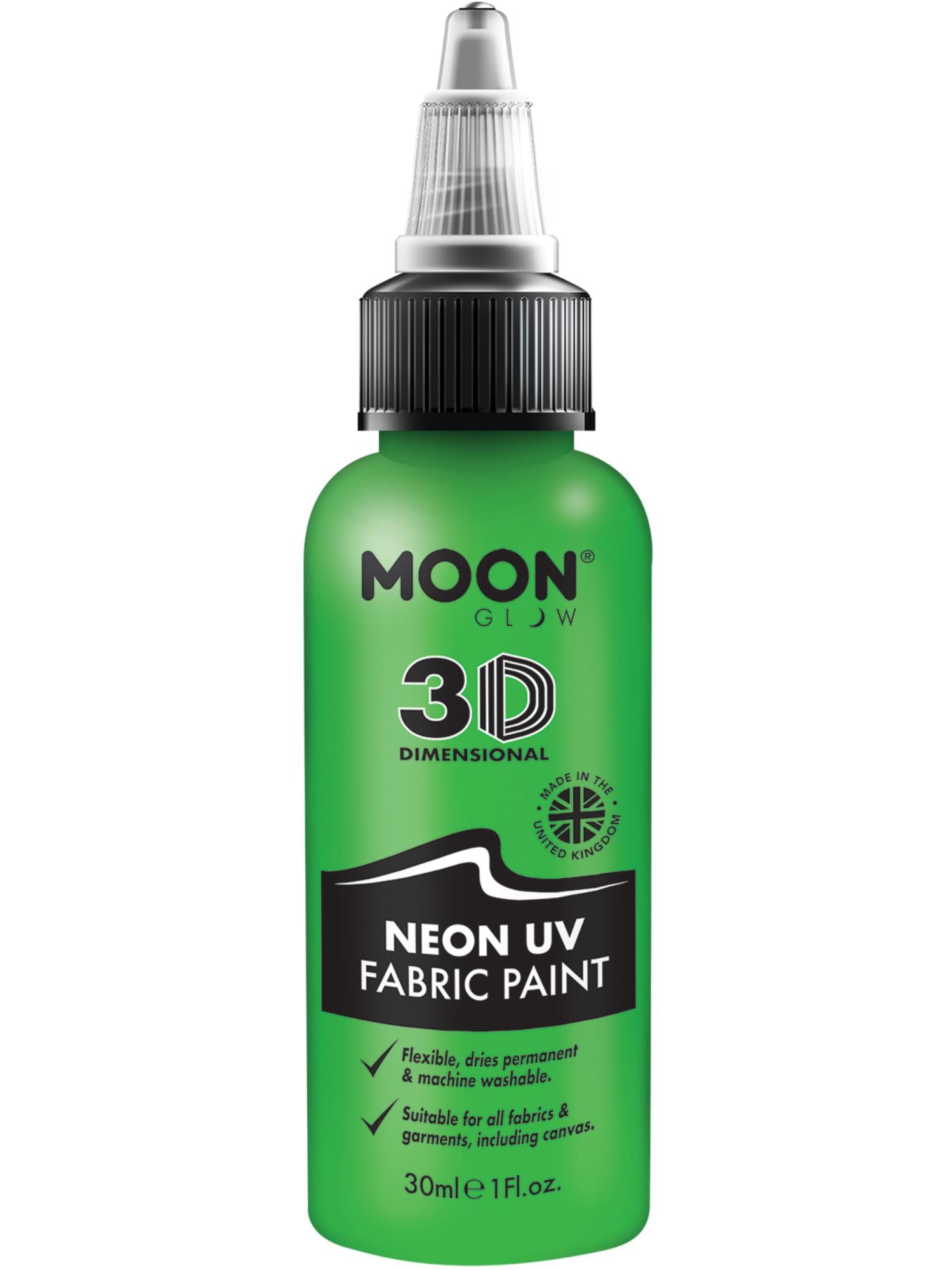 Moon Glow - Neon UV Intense Fabric Paint, Green