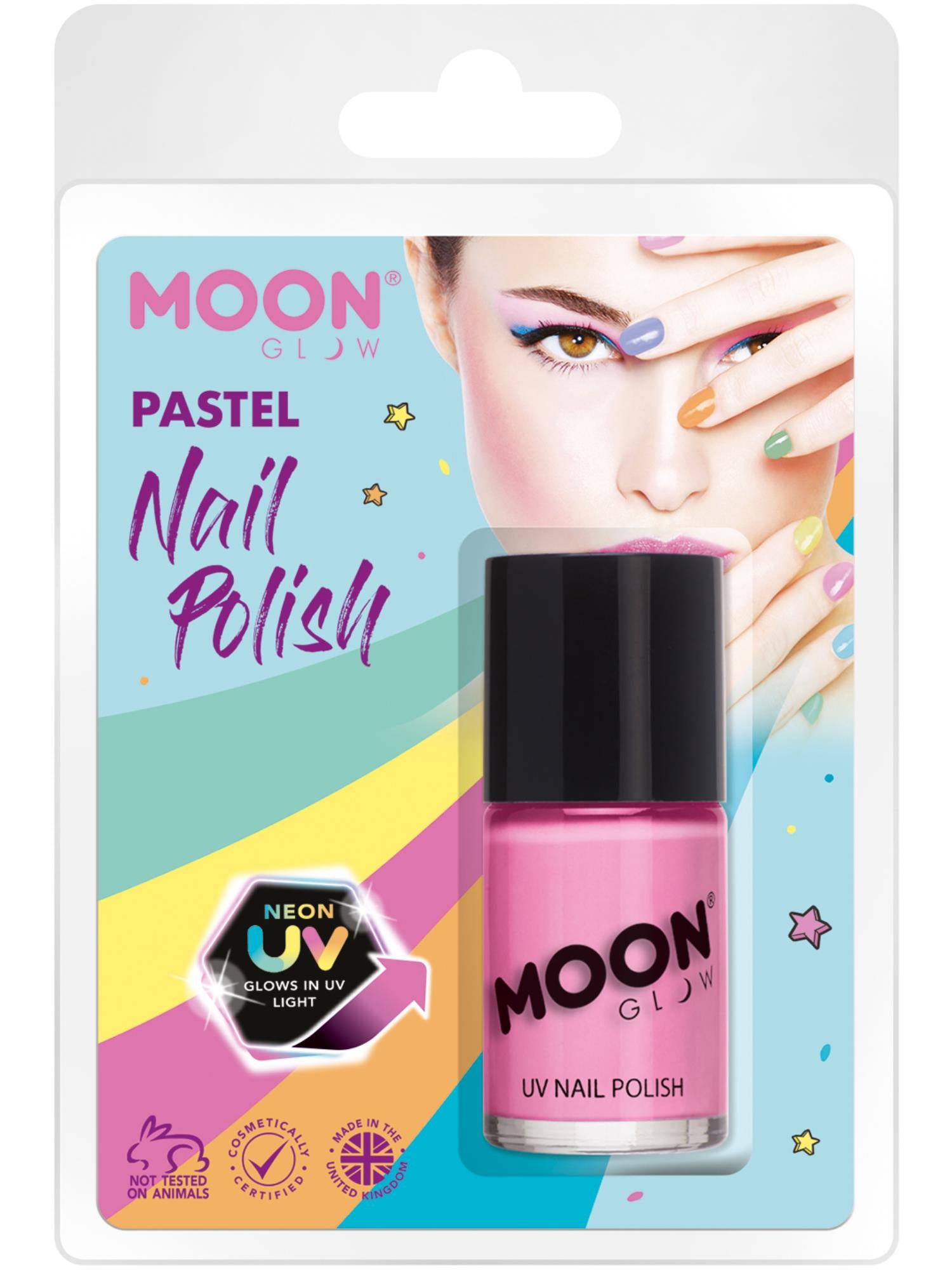 Moon Glow Pastel Neon UV Nail Polish, Pastel Pink