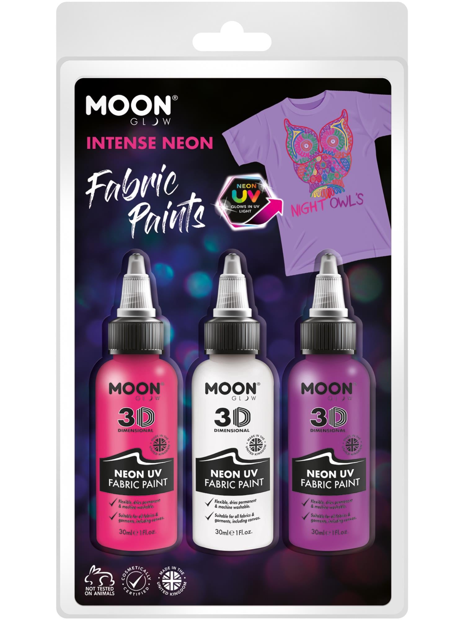 Moon Glow - Neon UV Intense Fabric Paint,