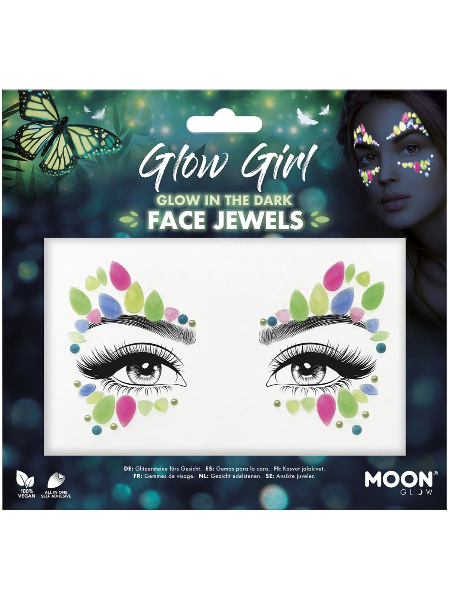 Moon Glow Face Jewels, Glow Girl