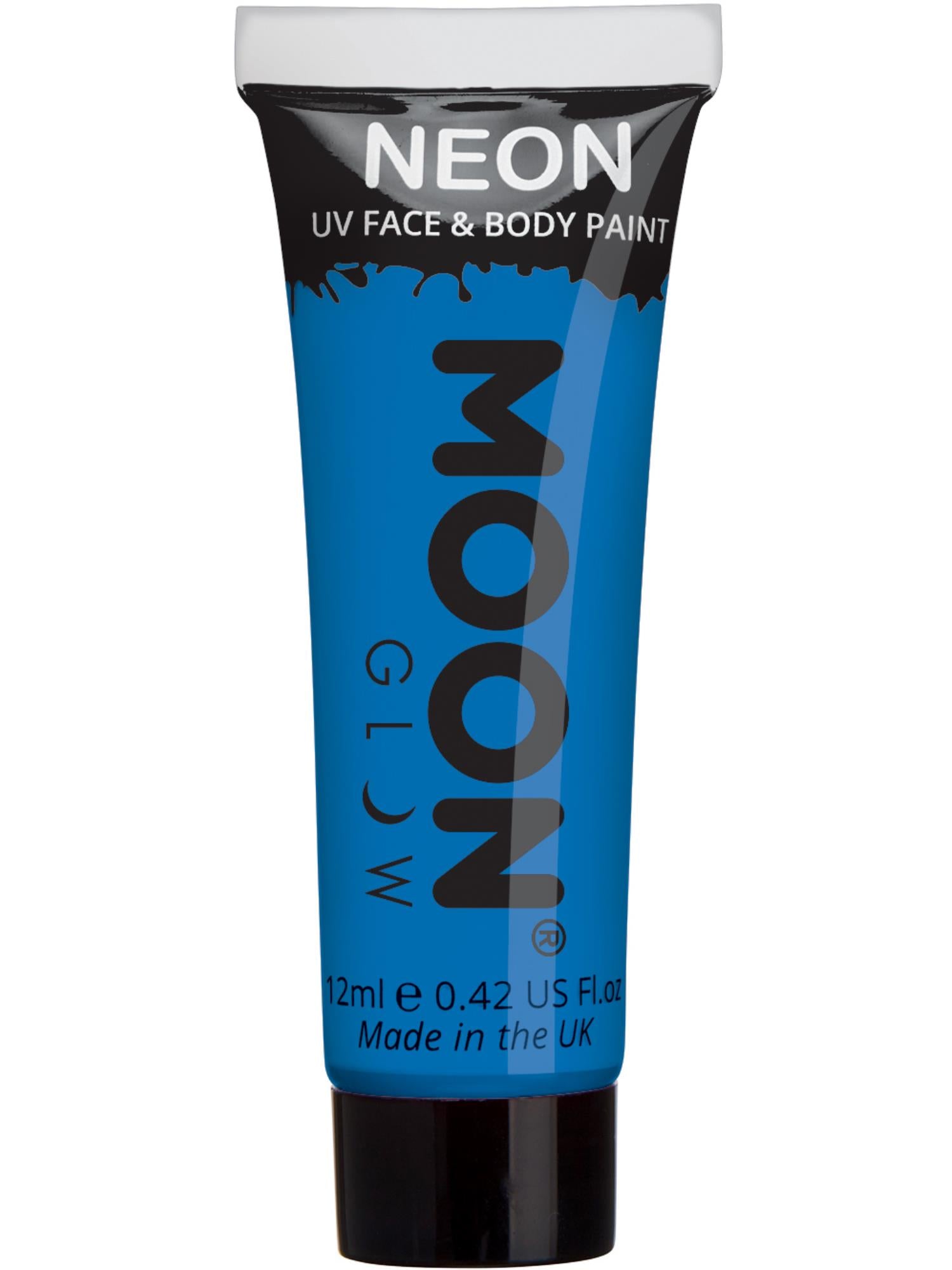 Moon Glow Intense Neon UV Face Paint, Intense Blue