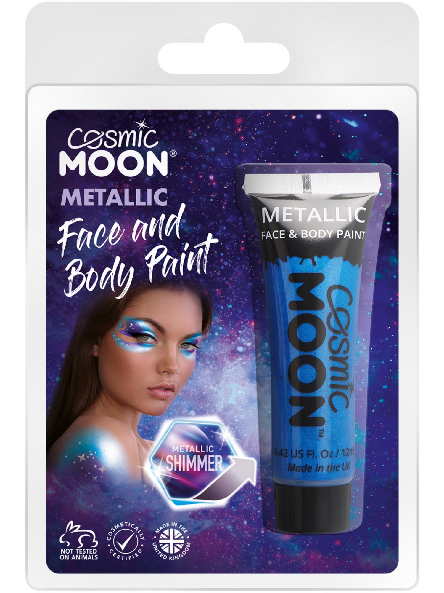 Cosmic Moon Metallic Face & Body Paint, Blue