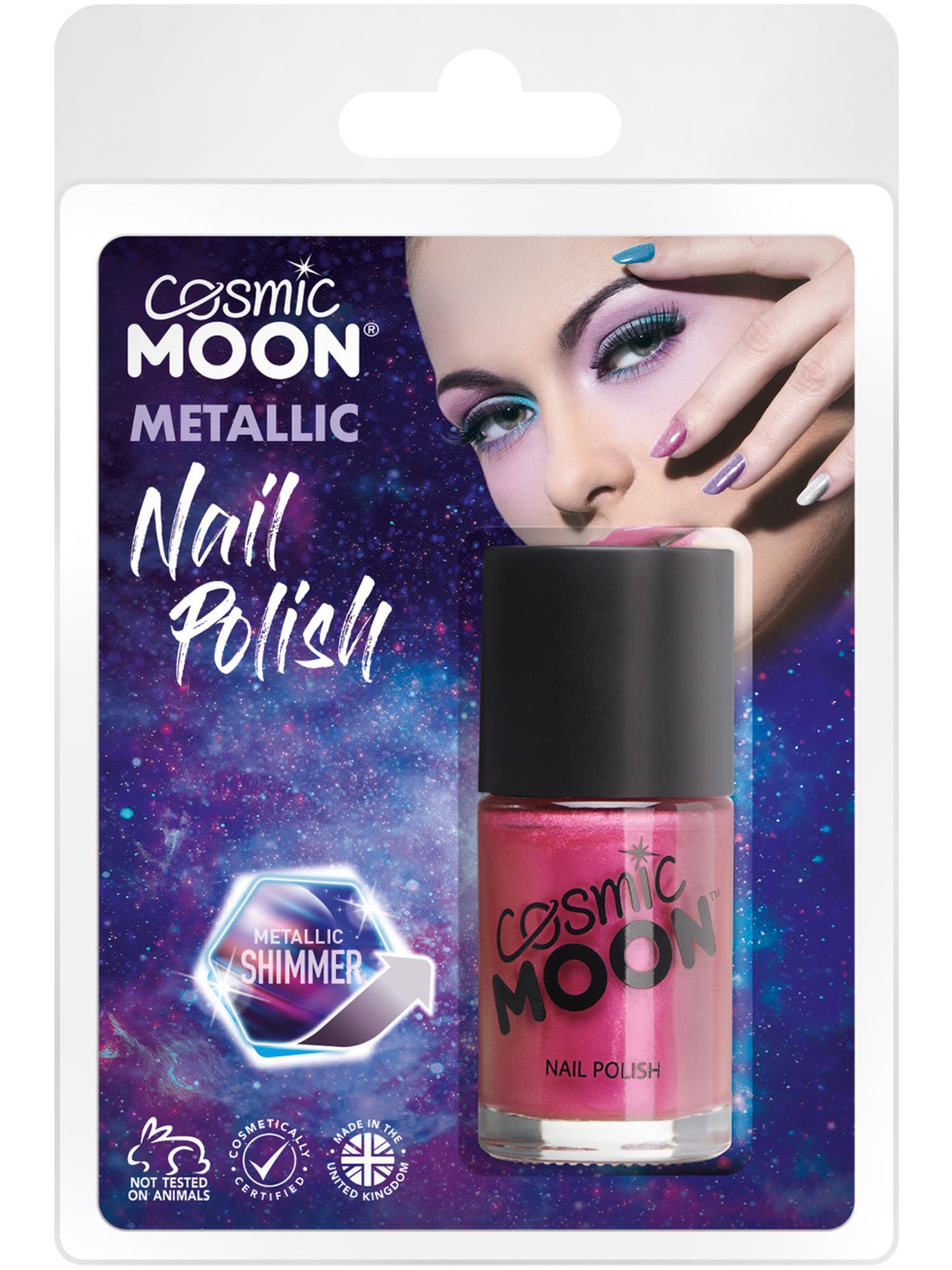 Cosmic Moon Metallic Nail Polish, Pink
