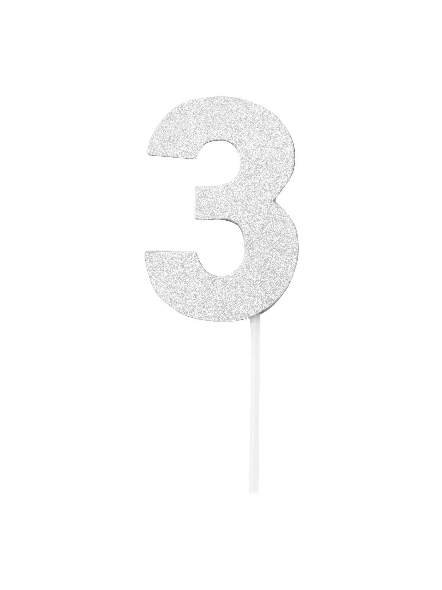 Cake Topper, Silver, Forum, Party, One Size, Front