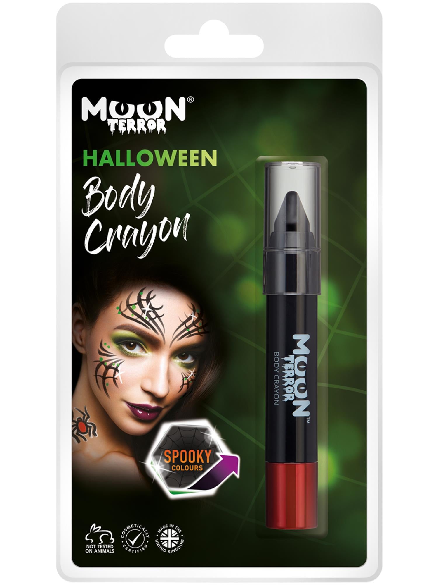 Moon Terror Halloween Body Crayons, Black