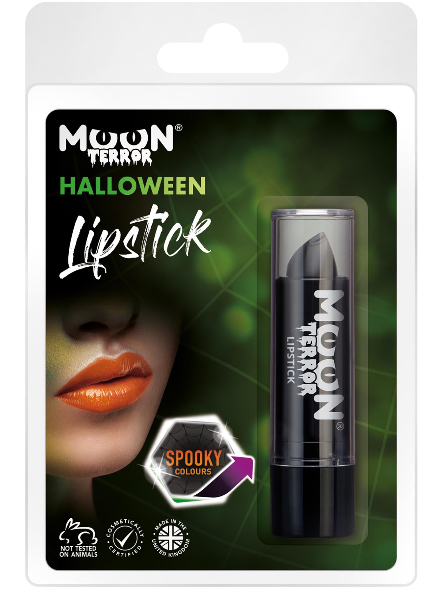 Moon Terror Halloween Lipstick, Black