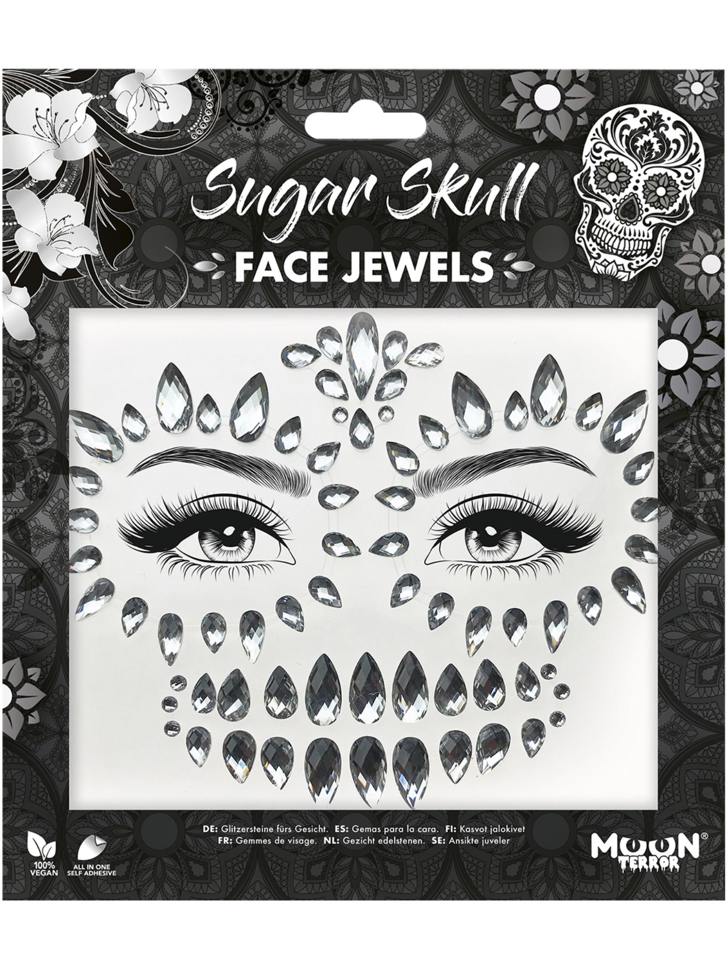 Moon Terror Face Jewels, Sugar Skull