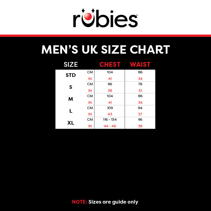rubies_men_uk size chart